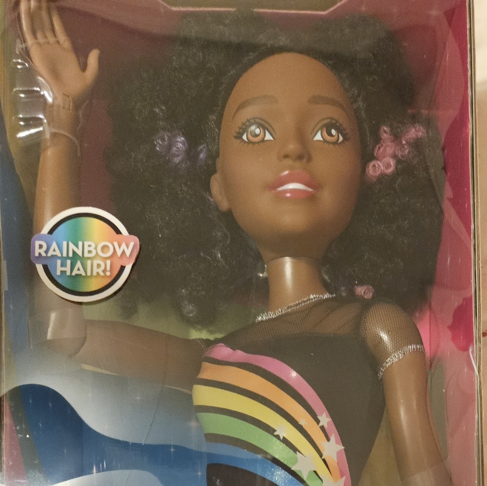 Rainbow hair Barbie